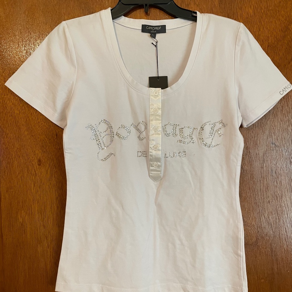 Camomilla from Italy short sleeve. Size: Large. NEW: never worn before with tag